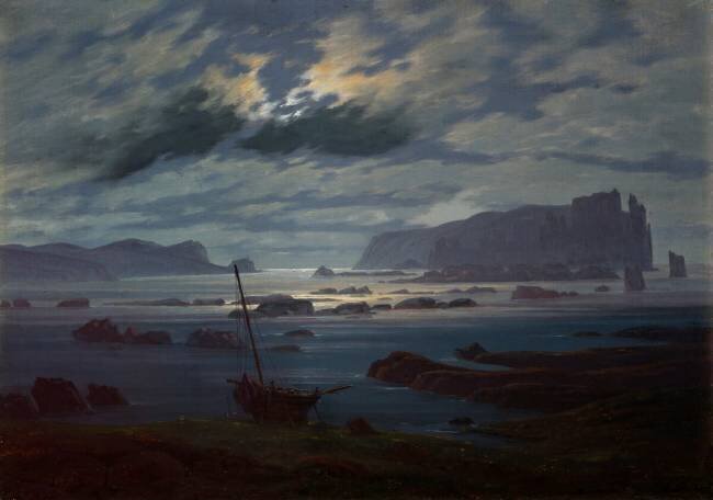 The Northern Sea in Moonlight Caspar David Friedrich