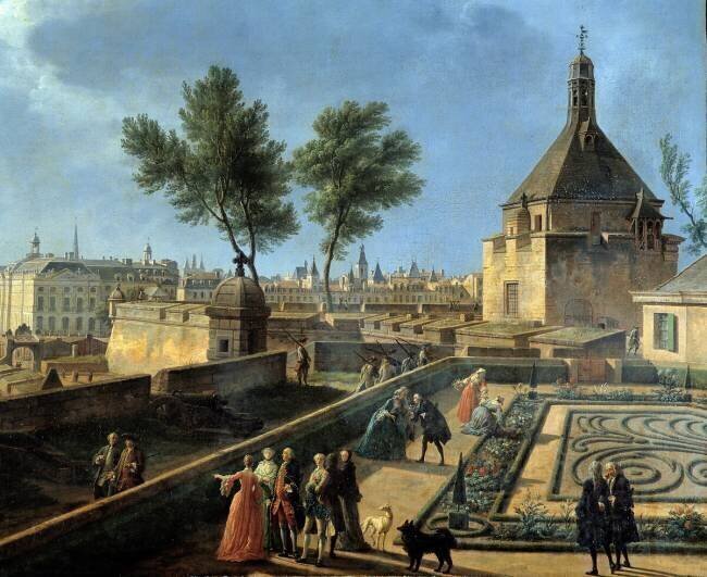 The port of Bordeaux with the Detail ramparts Joseph Vernet