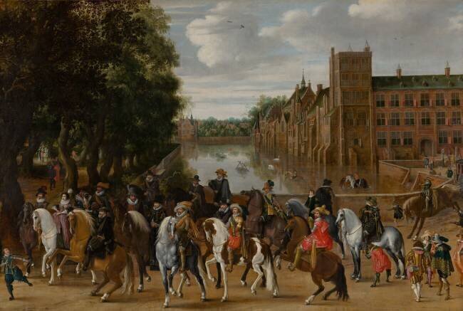 The Princes of Orange and their Families on Horseback Pauwels van Hillegaert