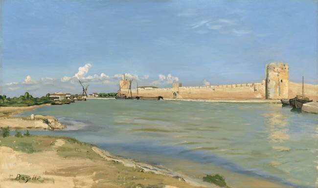 The Ramparts at Aigues-Mortes Frédéric Bazille