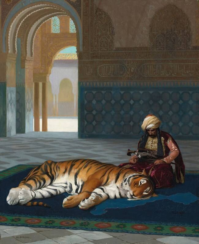 The Tiger and the Guardian Jean-Léon Gérôme