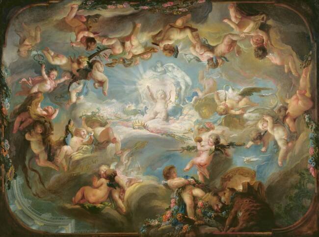 The Triumph of Cupid over all the Gods Gabriel Jacques de Saint-Aubin