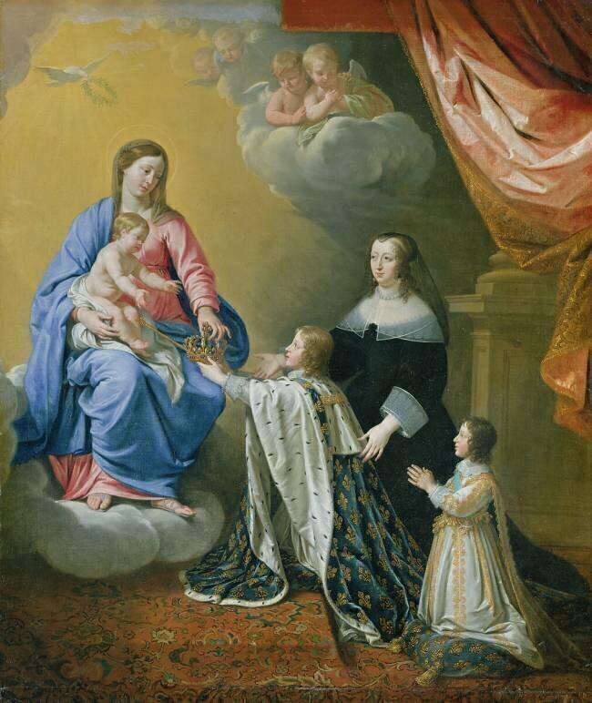 The Virgin Mary Gives the Crown and Sceptre to Louis XIV Philippe de Champaigne