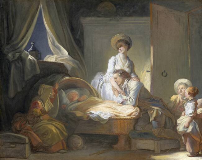 The Visit to the Nursery Jean-Honoré Fragonard