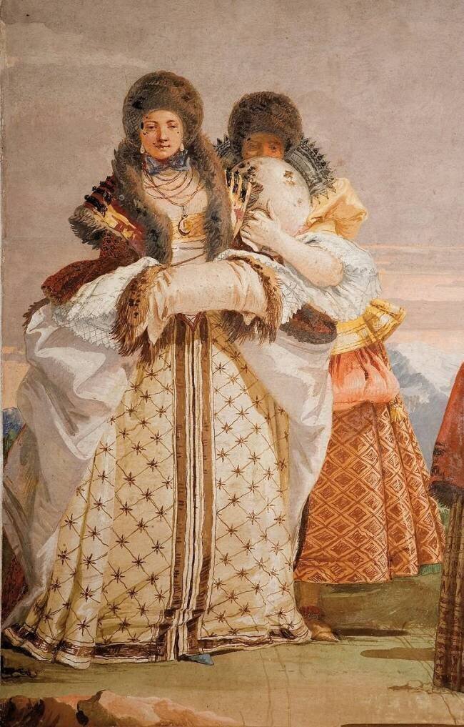 The Winter Walk (detail) Giandomenico Tiepolo