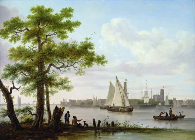 Town on an estuary Frans Swagers