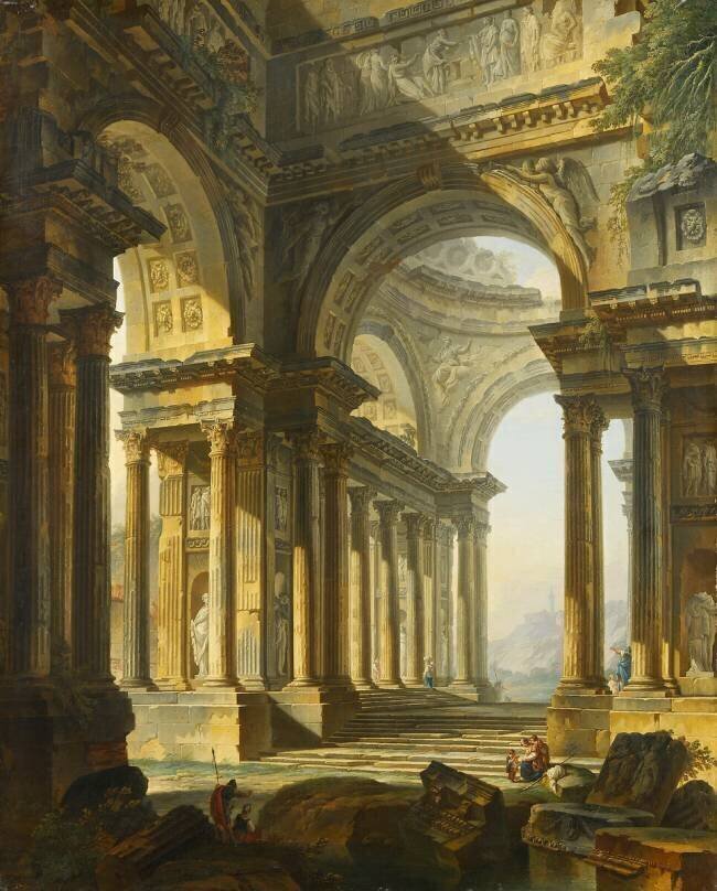 Un Temple en ruine Pierre-Antoine Demachy