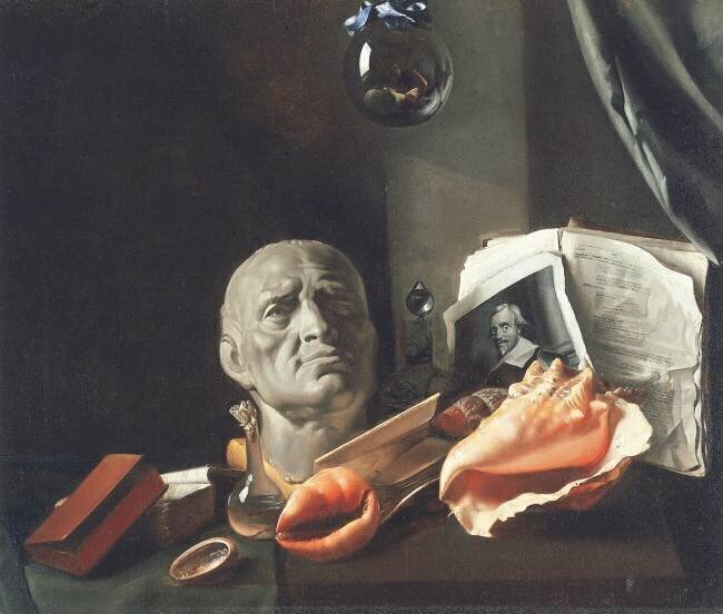 Vanitas still life with a bust Dutch School