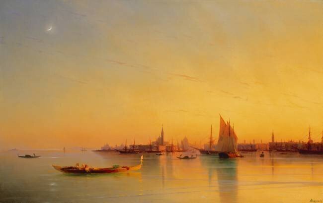 Venice from the Lagoon at Sunset Ivan Aivazovsky