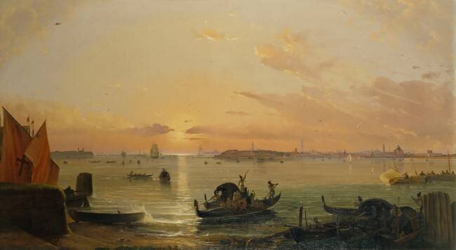 Venice Seen from the Lido Friedrich Nerly
