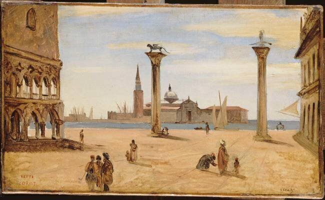 Venise, la piazzetta Jean-Baptiste Camille Corot