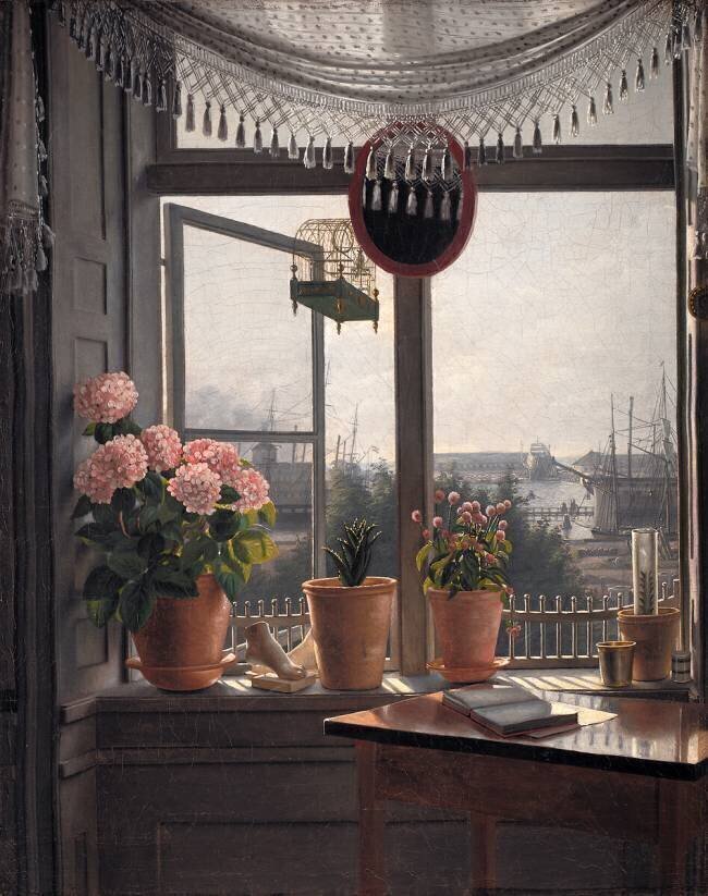 View from the artist's room Martinus Rorbye