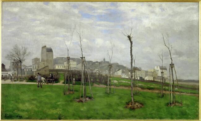 View of Montmartre from the Cité des Fleurs, Les Batignolles Alfred Sisley