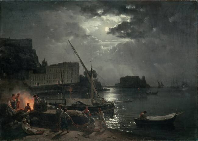 View of Naples in Moonlight Silvestre Chtchedrine