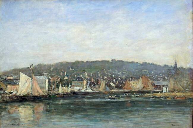 View of the port of Trouville Eugène Boudin