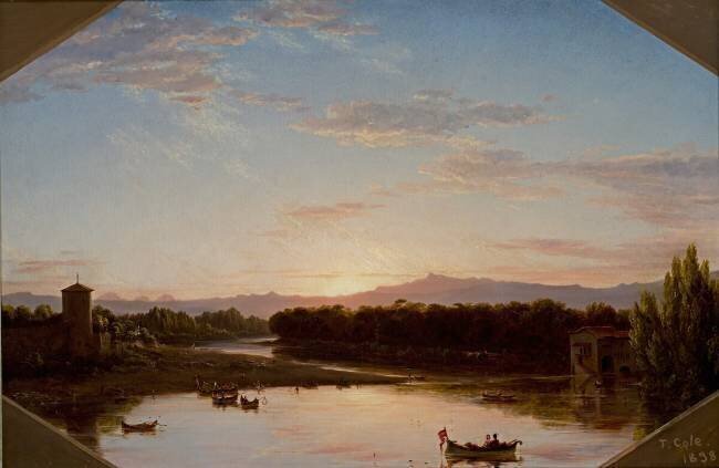 Vue sur l'Arno, 1838 Thomas Cole