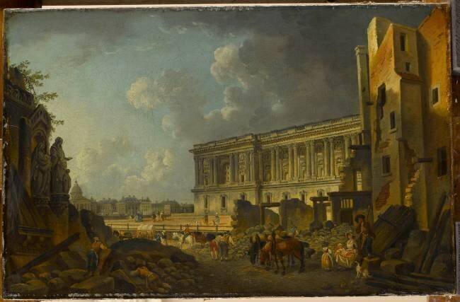 Vue de fantaisie de la colonnade du Louvre Pierre-Antoine Demachy