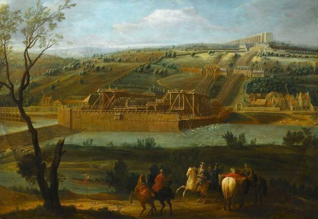 Vue de la Machine de Marly, de l'aqueduc et du château de Louveciennes Pierre Denis Martin