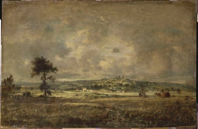 Vue de la plaine de Montmartre, effet d'orage Théodore Rousseau