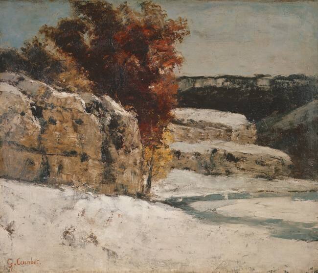 Winter Landscape Gustave Courbet