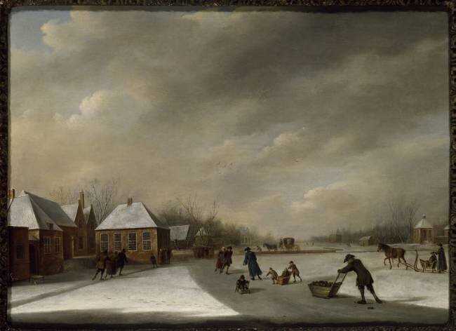 Winter Landscape with Skaters Johannes Janson