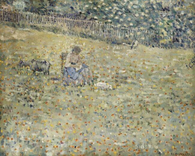 Woman and Goat Frederick Carl Frieseke