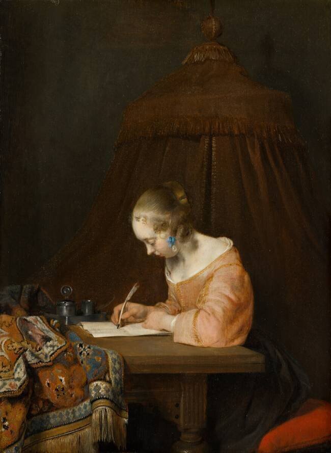 Woman Writing a Letter Gérard ter Borch
