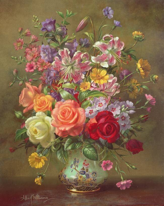 A Summer Floral Arrangement Albert Williams