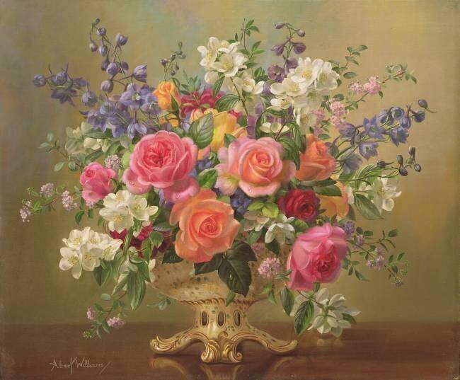 An Arrangement of June Flowers Albert Williams