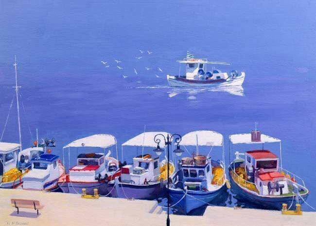 Greek Fishing Boats William Ireland