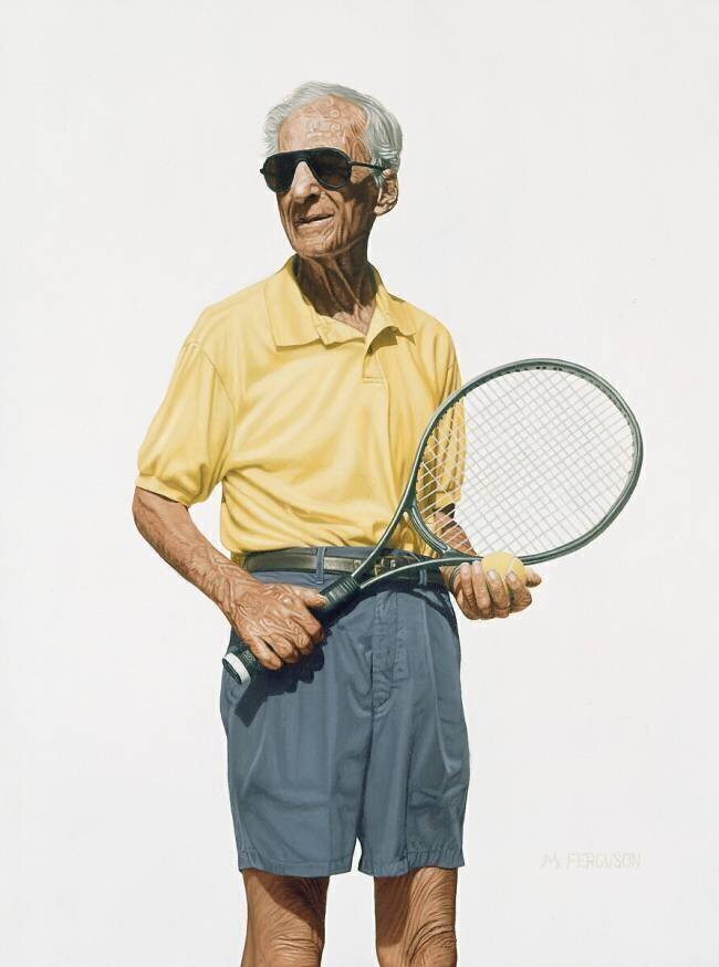 Man with Tennis Racket Max Ferguson