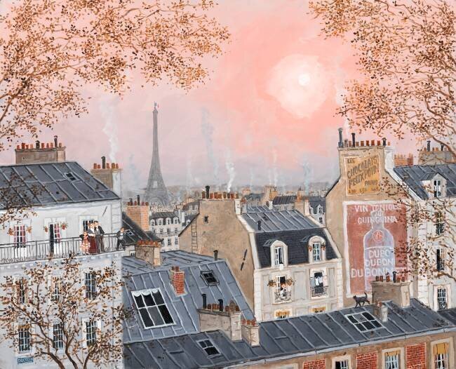 Pink sky in winter Fabienne Delacroix
