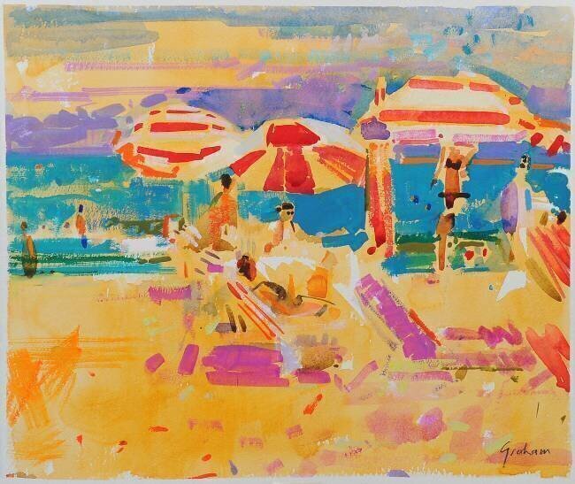 Red Parasols Peter Graham