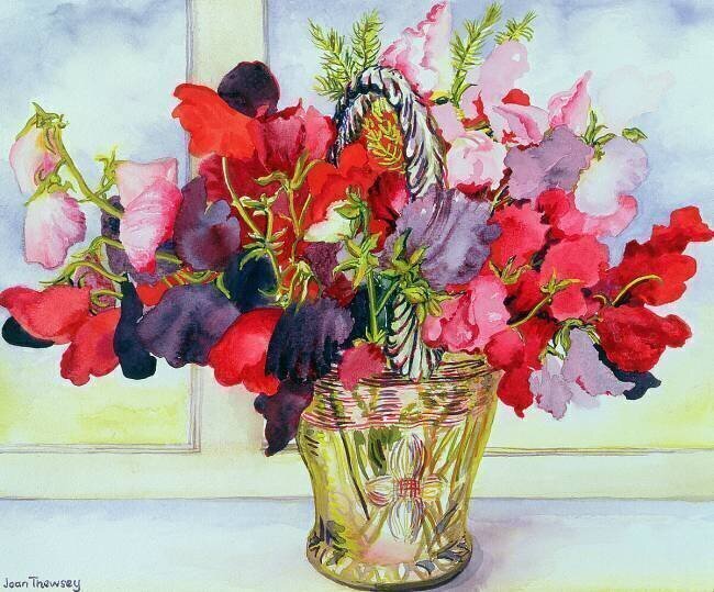 Sweet Peas in a Vase Joan Thewsey