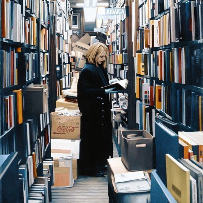 Woman in Bookseller Max Ferguson