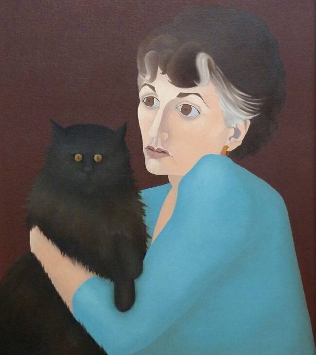 Woman with a Cat Ann Brain