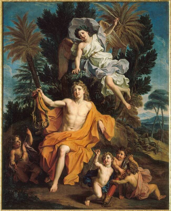 Apollon couronné par la Victoire, vainqueur du serpent Python Noël-Nicolas Coypel