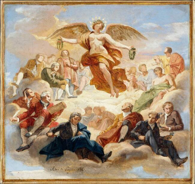 Apothéose des Grands Hommes de la Géologie et de la Minéralogie Abel de Pujol