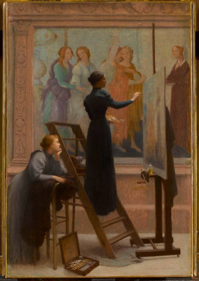 Au Louvre, 1894 Etienne Azambre