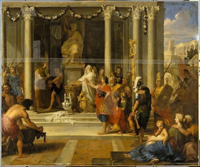 Auguste ordonne de fermer les portes du temple de Janus Louis Boullogne the Younger