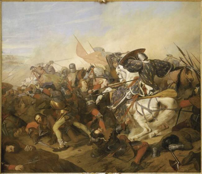 Bataille de Cassel, 23 août 1328, victoire de Philippe VI de Valois sur l'armée flamande Henry Scheffer
