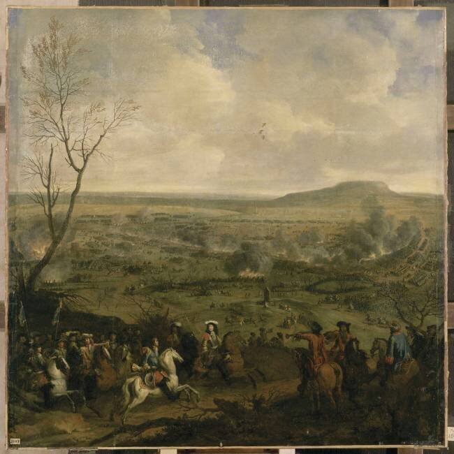 Bataille livrée par Louis XIV près du mont Cassel, 11 avril 1677 Adam Frans van der Meulen