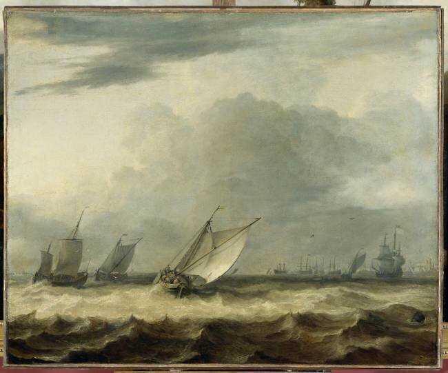 Bateaux par grand vent Allaert van Everdingen