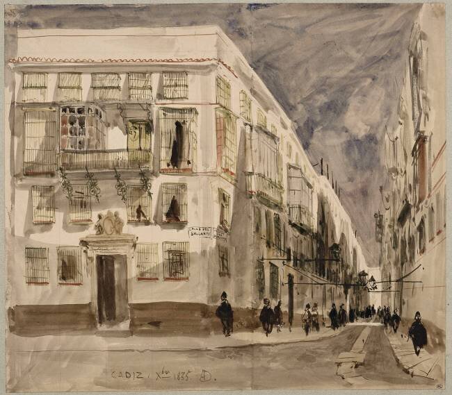 Cadix : Calle de los Doblenos Adrien Dauzats