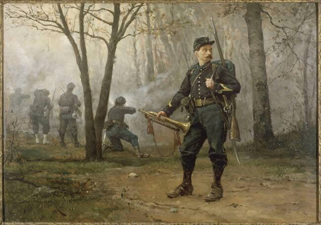 Clairon de chasseurs à pied en tenue de campagne, vers 1870 Etienne Prosper Berne-Bellecour