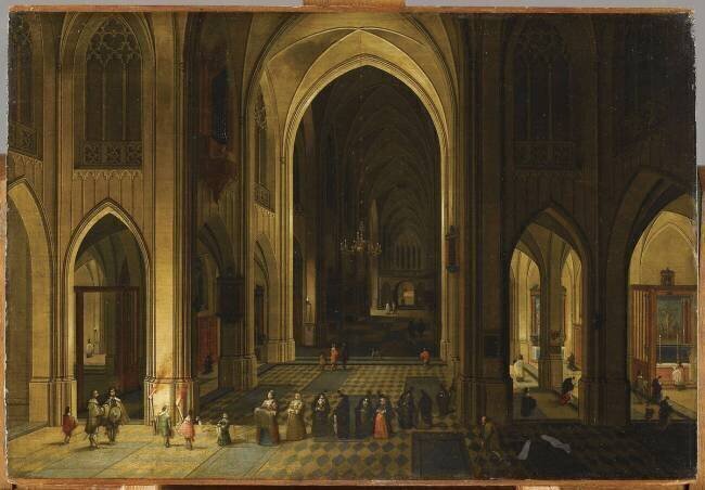 Cortège d'un baptême dans une église Pieter Neefs the Elder