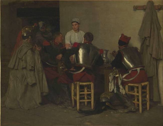 Cuirassiers au cabaret Guillaume Régamey