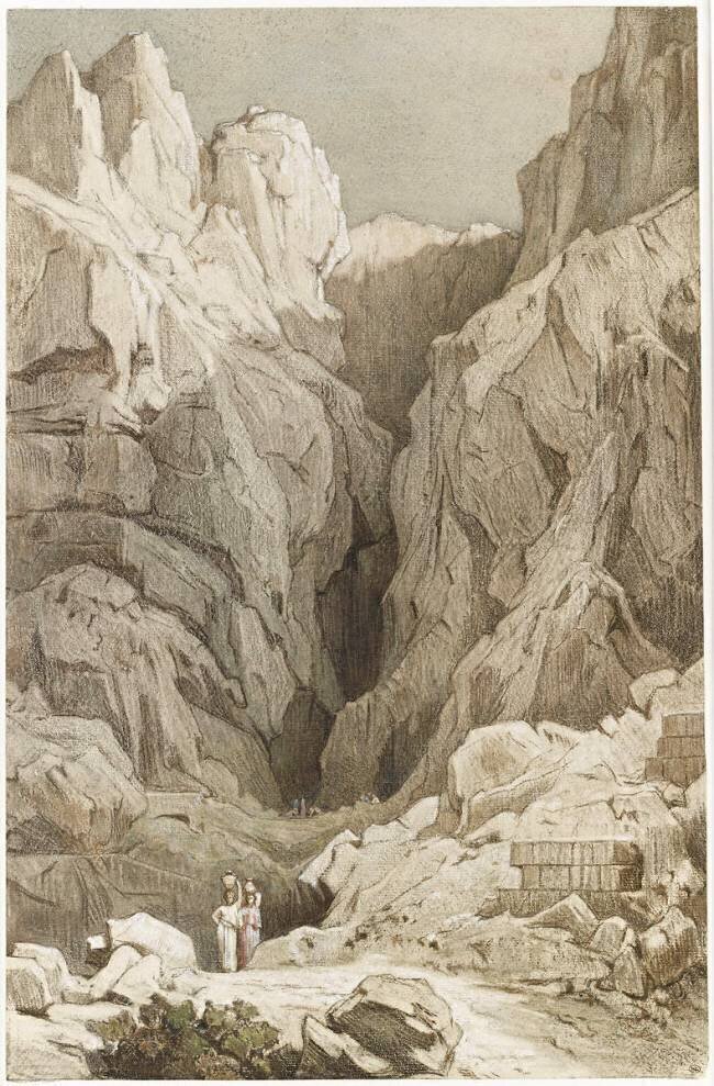 Delphes, les roches Phaedriades Dominique-Louis Papety