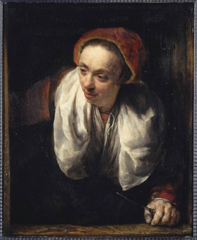 Femme à sa fenêtre Willem Drost