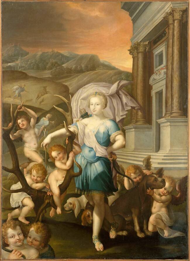 Gabrielle d'Estrées en Diane chasseresse Ambroise Dubois (d'après)